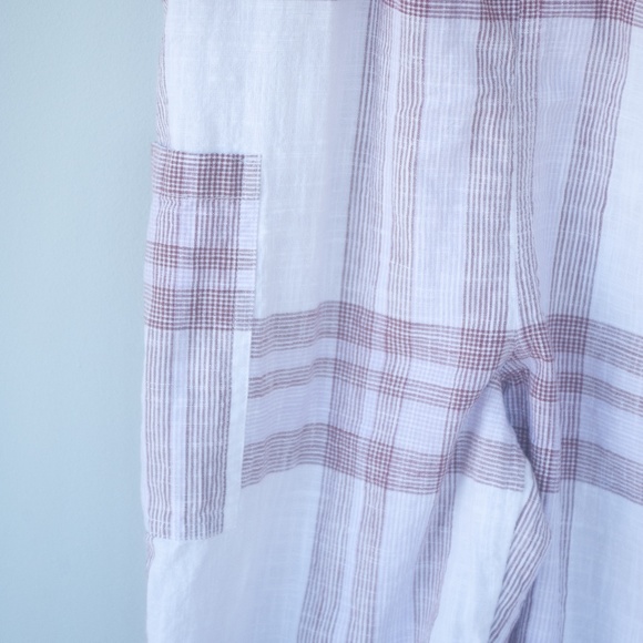 Aerie M Plaid Tie Shoulder Overall Jumpsuit - Picture 9 of 12